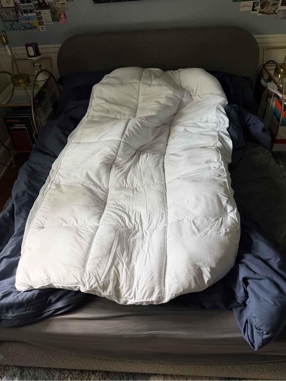 Plush White Twin Mattress Topper